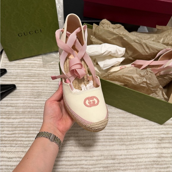 Gucci Women's Espadrille Wedges - Picture 3 of 5